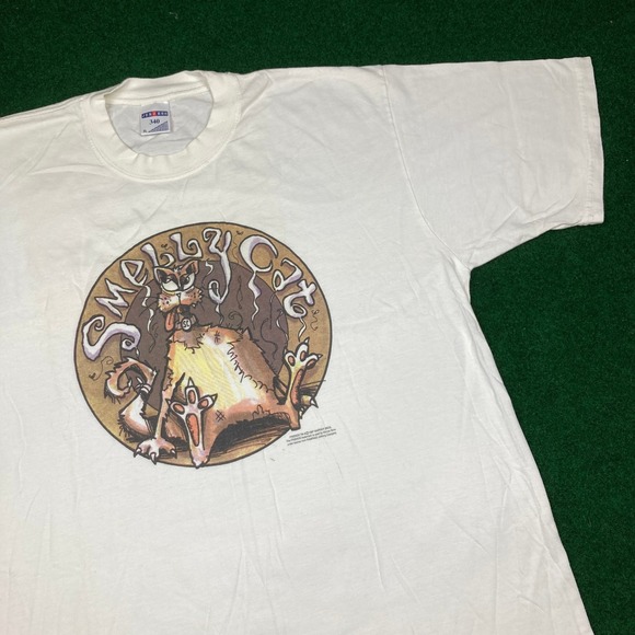 Vintage Friends Smelly Cat Shirt Mens XL White 1997 Warner Bros Graphic Tee 90s